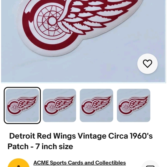 Vintage 1960's Detroit Red Wings patch - Picture 3 of 9